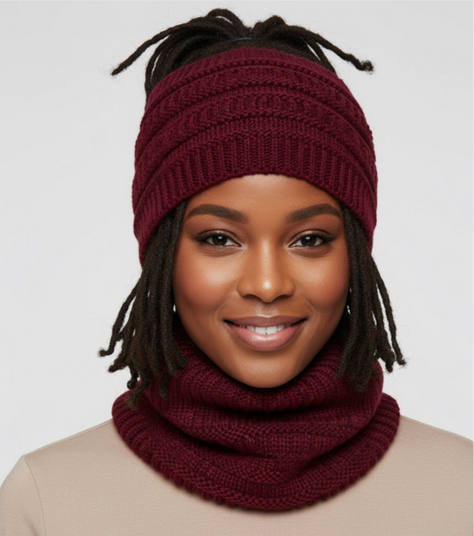 Bandeau tricoté en laine