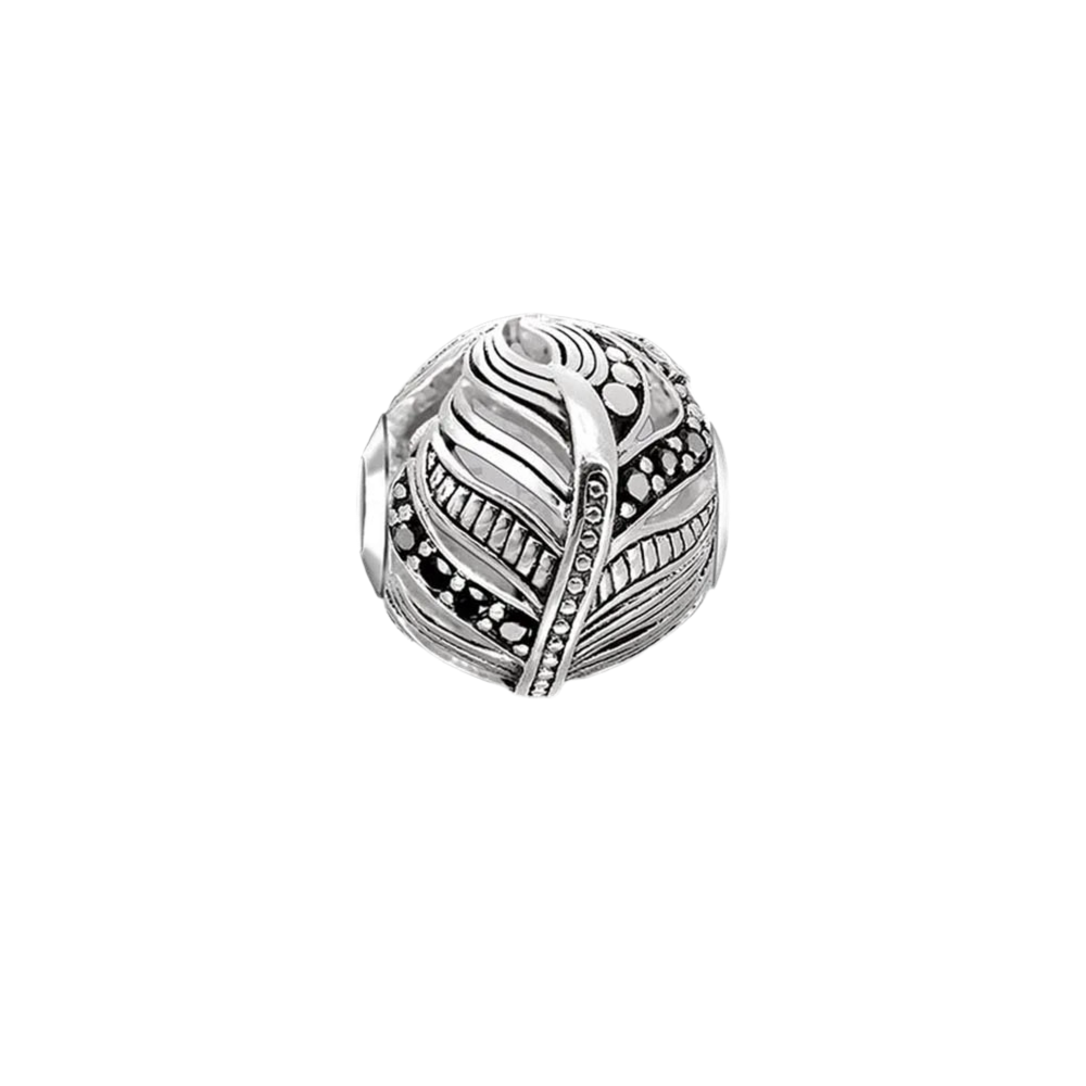 Black Feather Winter Bead