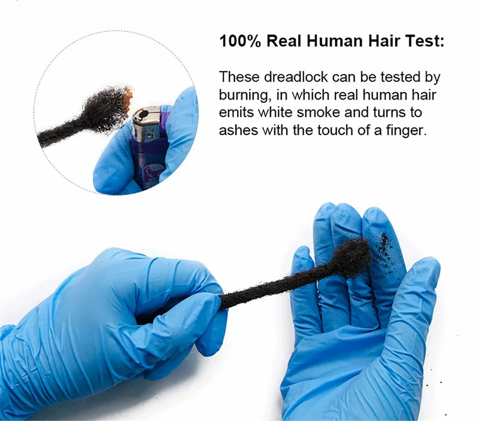 Dreadlock Extensions Human Hair 24 Inch 0.8cm