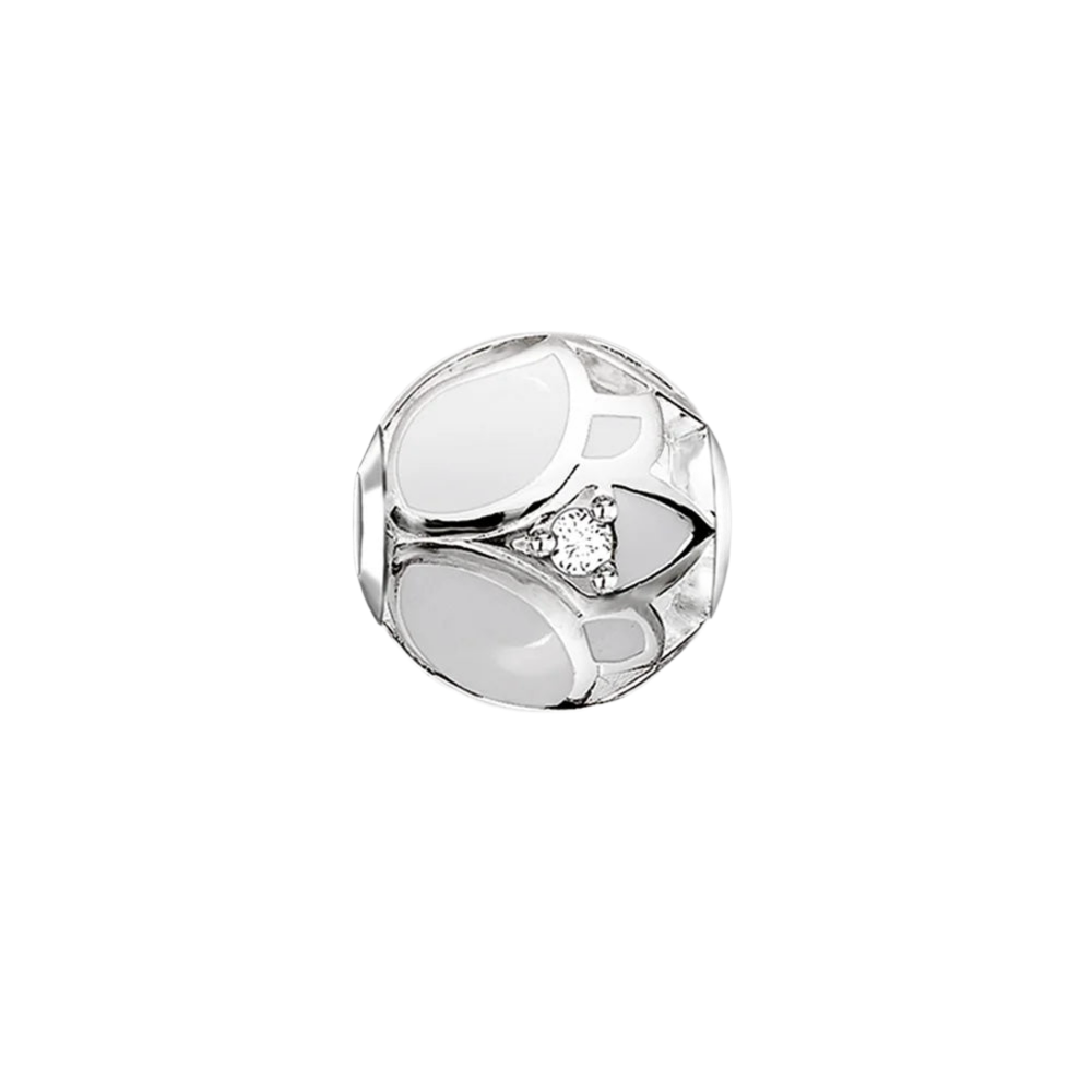 White Lotus Blossom Bead