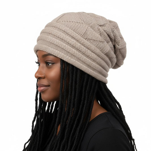 Bonnet tricoté ample et décontracté
