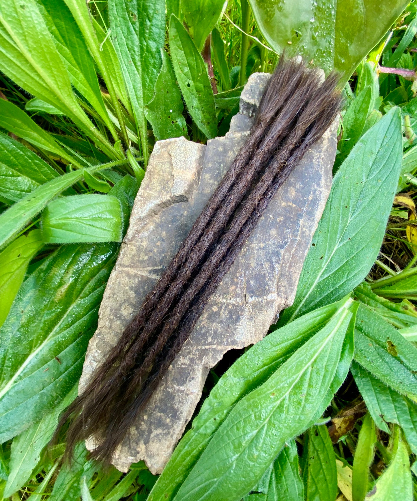 10 dreadlocks en cheveux humains européens – Brun foncé clair #4B