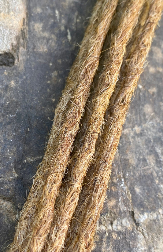 10 dreadlocks en cheveux humains européens, blond moyen #8E