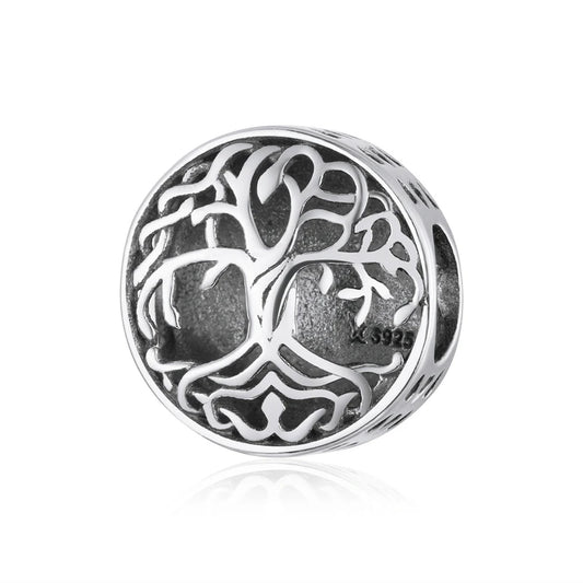 925 Sterling Silver Tree Of Life Dreadlock Bead