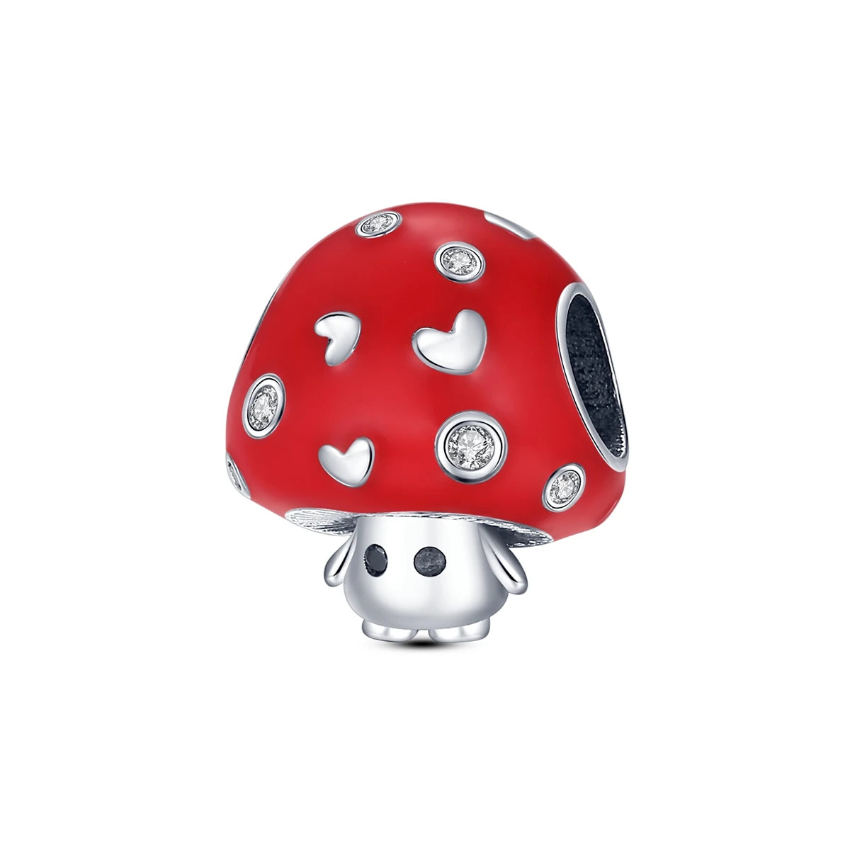 Silver 925 Charm Bead Mushroom