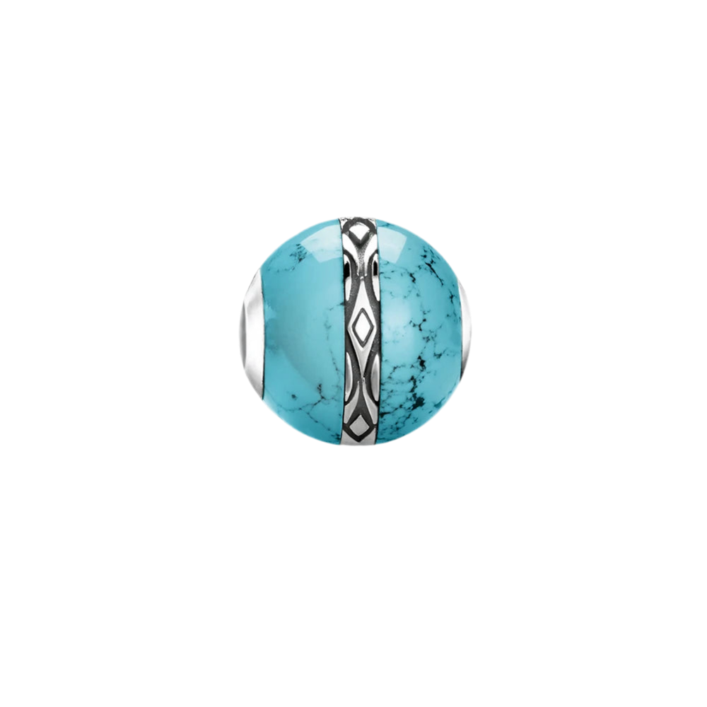Turquoise Silver Bead