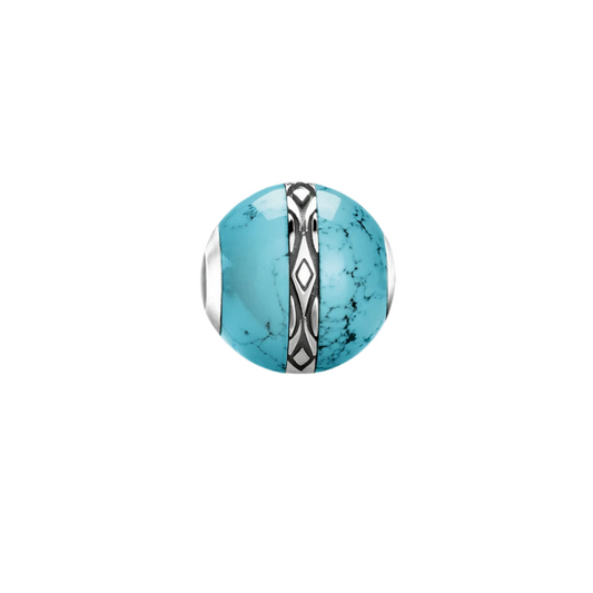 Turquoise Silver Bead