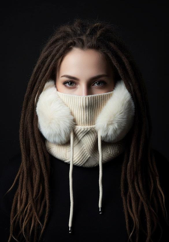 Cagoule à capuche Cozy en mélange de coton pour femme