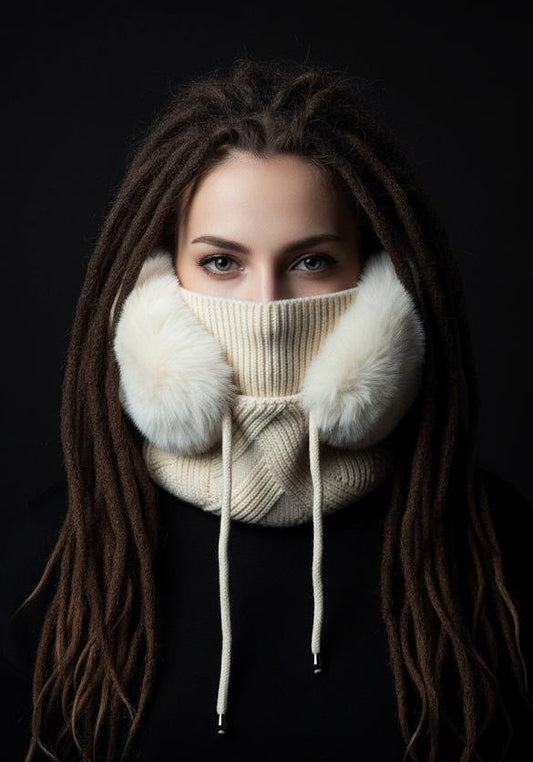 Cagoule à capuche Cozy en mélange de coton pour femme