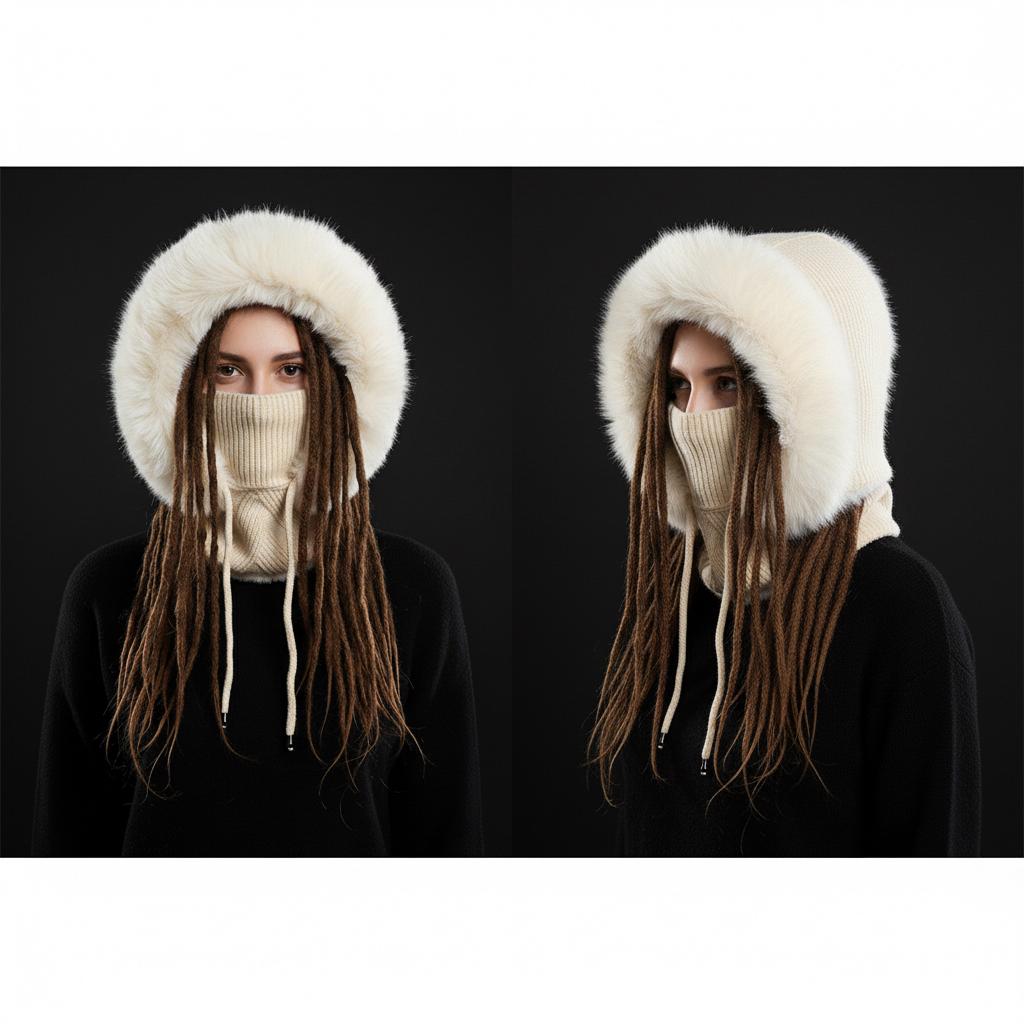 Cagoule à capuche Cozy en mélange de coton pour femme