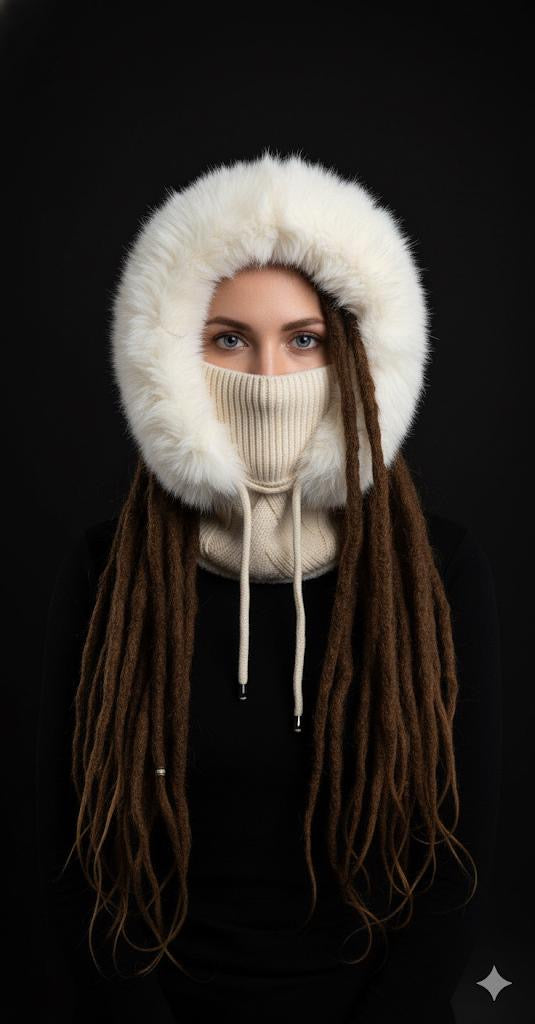 Cagoule à capuche Cozy en mélange de coton pour femme