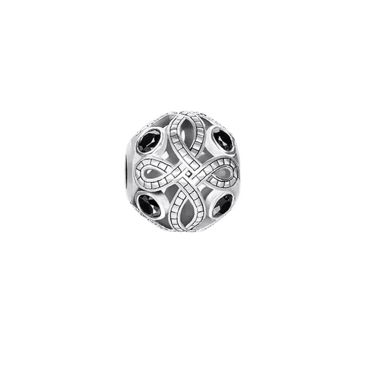 Black Love Knot Bead