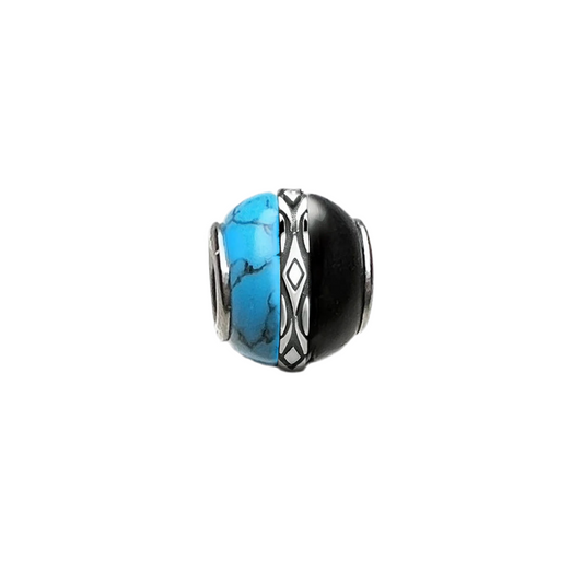 Maui Blue & Black Bead