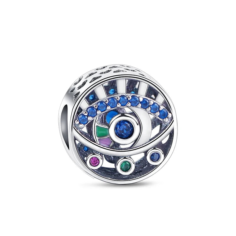 925 Sterling Silver Egyptian Eye Bead