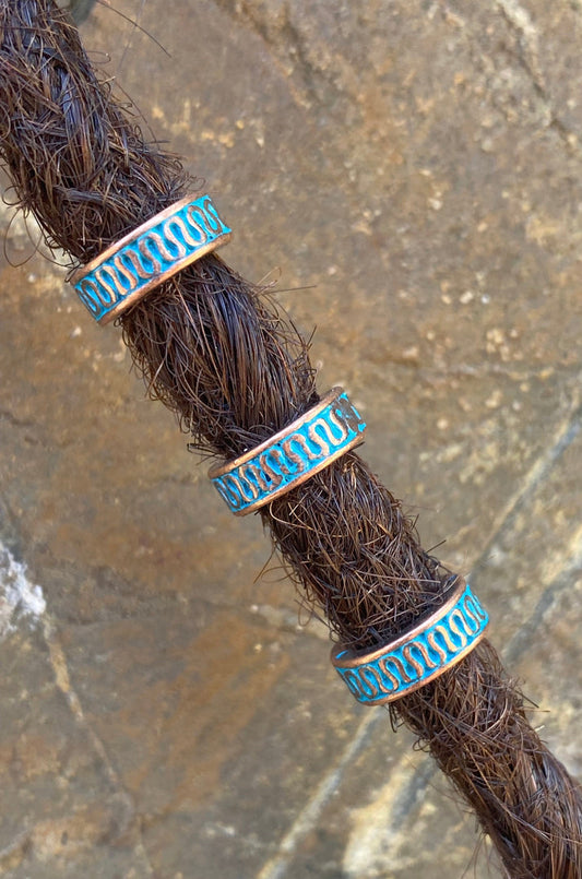 20 Bronze Nakimani perles Arábia bleu