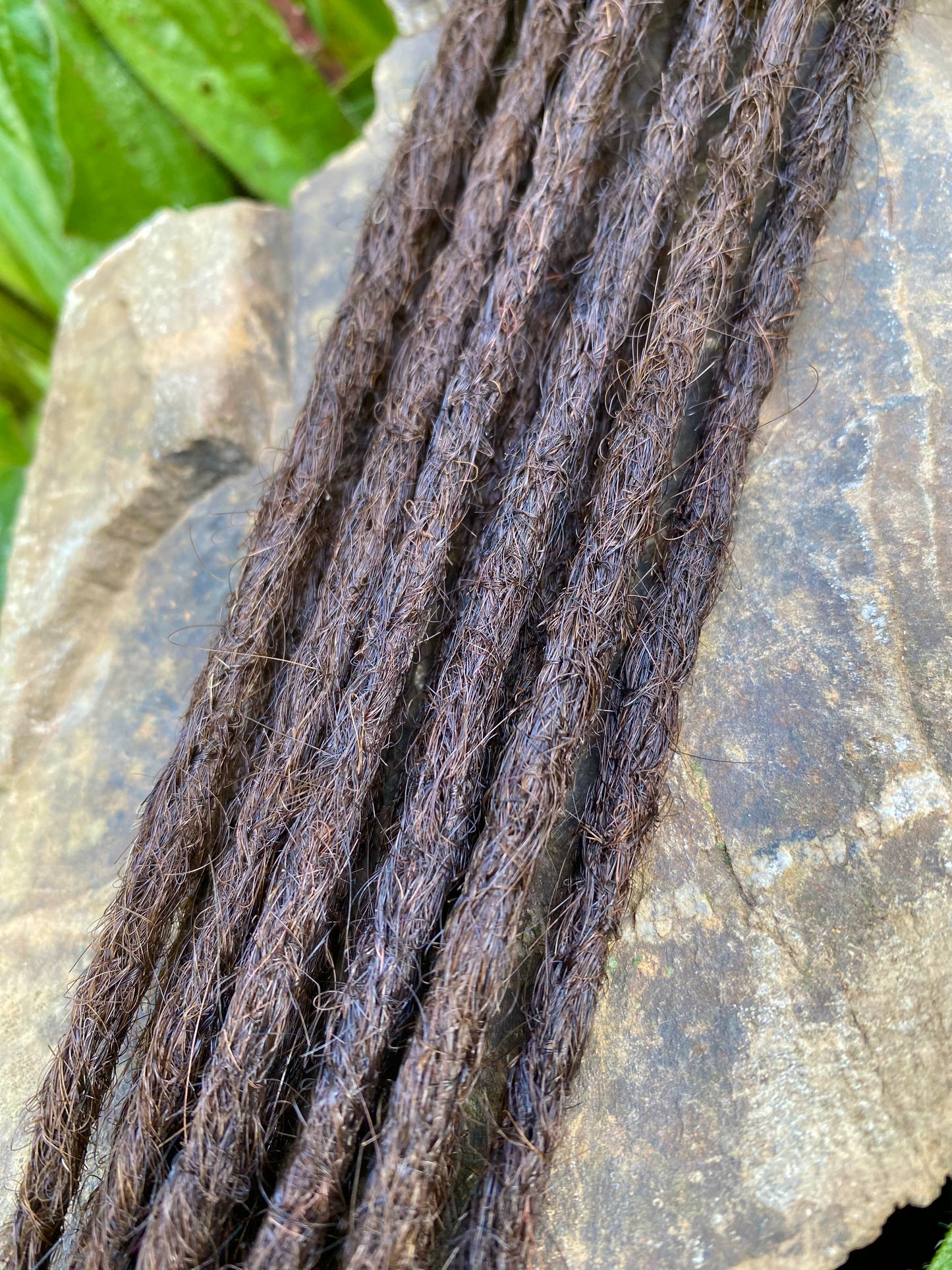 10 European Human Hair Dreadlocks in Dark Brown