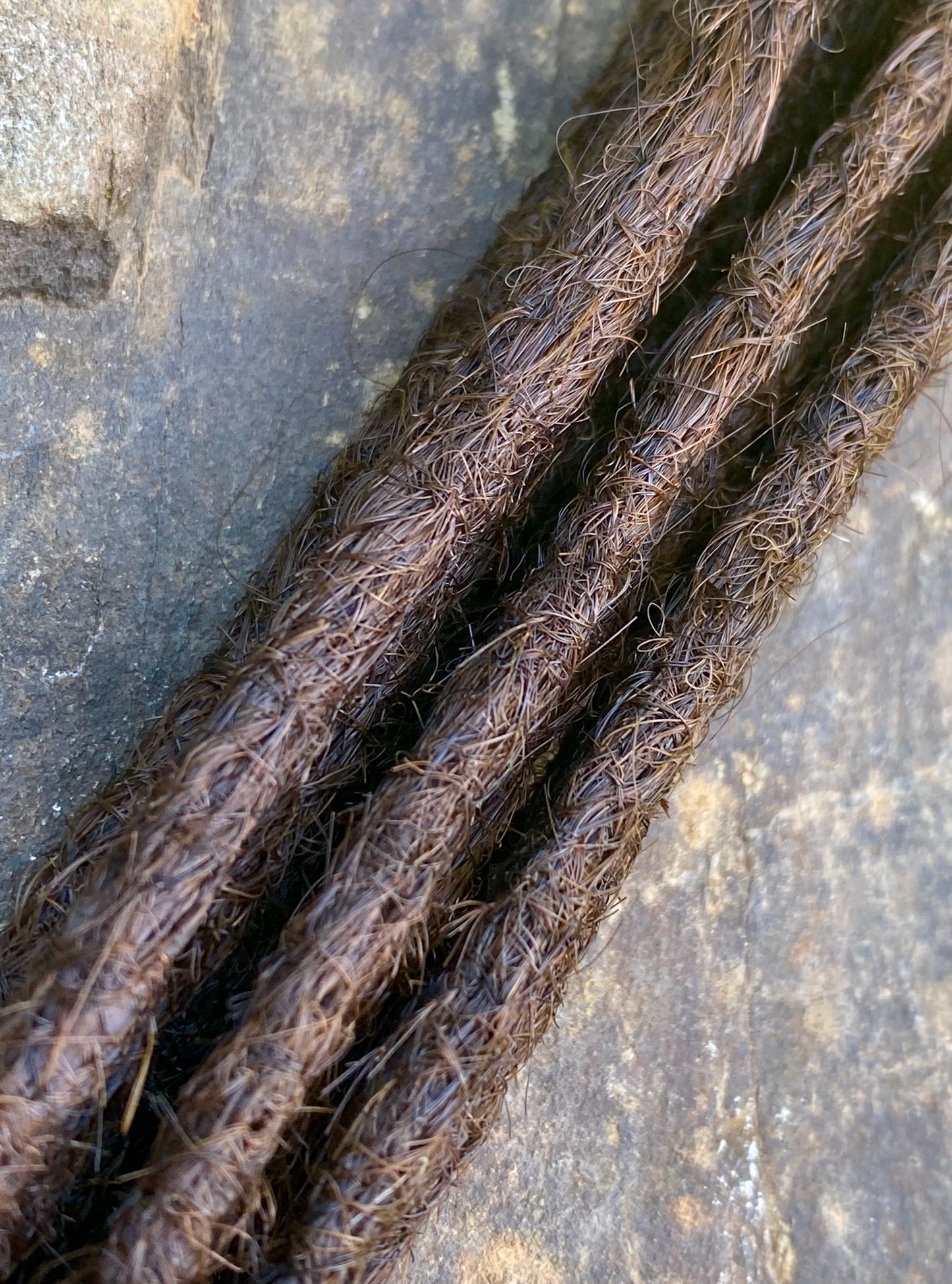 10 European Human Hair Dreadlocks in Medium Brown