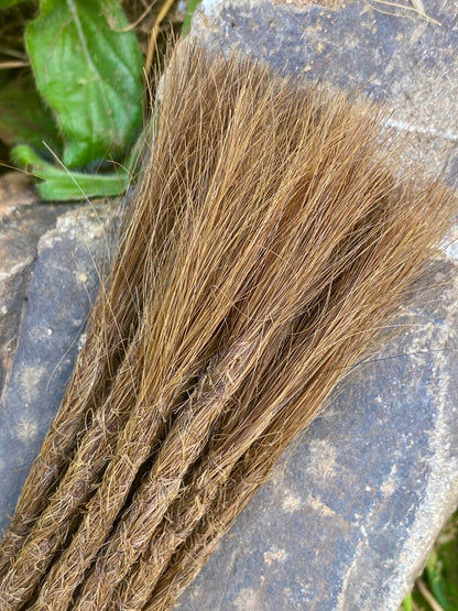 10 European Human Hair Dreadlocks in Dark Blond Golden Brown #6.37