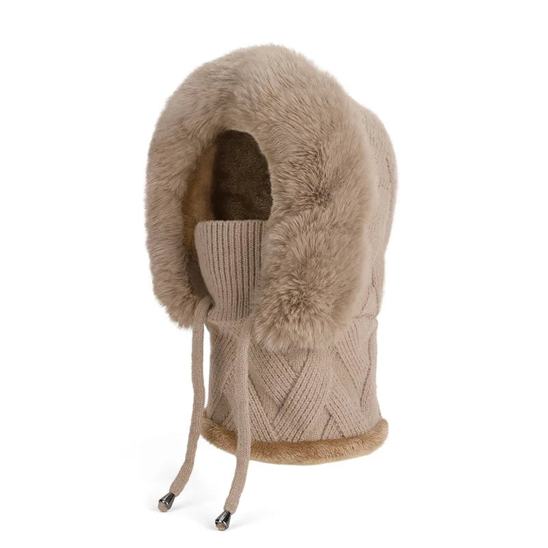Cagoule à capuche Cozy en mélange de coton pour femme