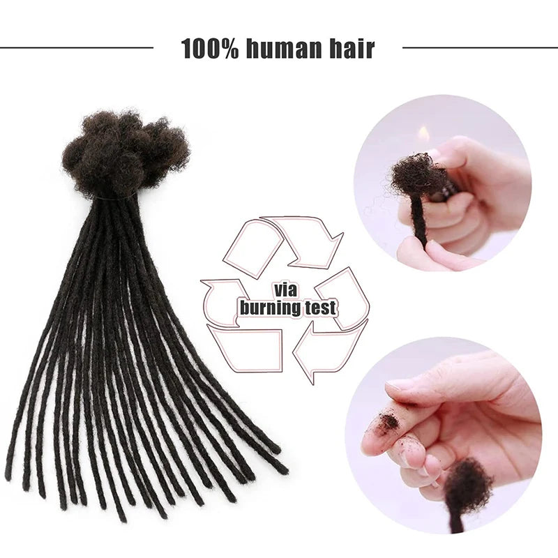 100% Real Human Hair Dreadlock Colorized