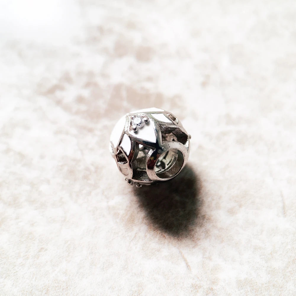 White Lotus Blossom Bead