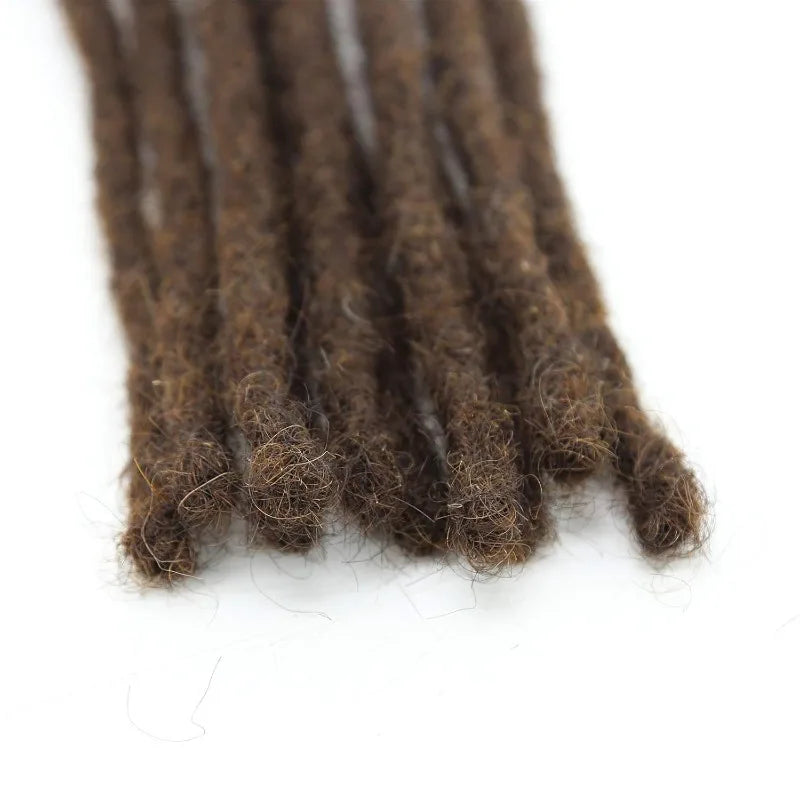 Locs Extensions 100% Human Hair Handmade Dreadlocks Extensions Brown