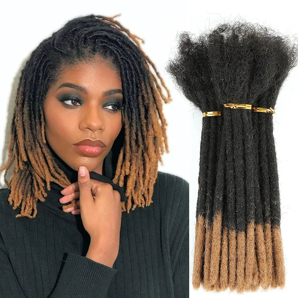 Ombre Brown Loc Extensions Human Hair