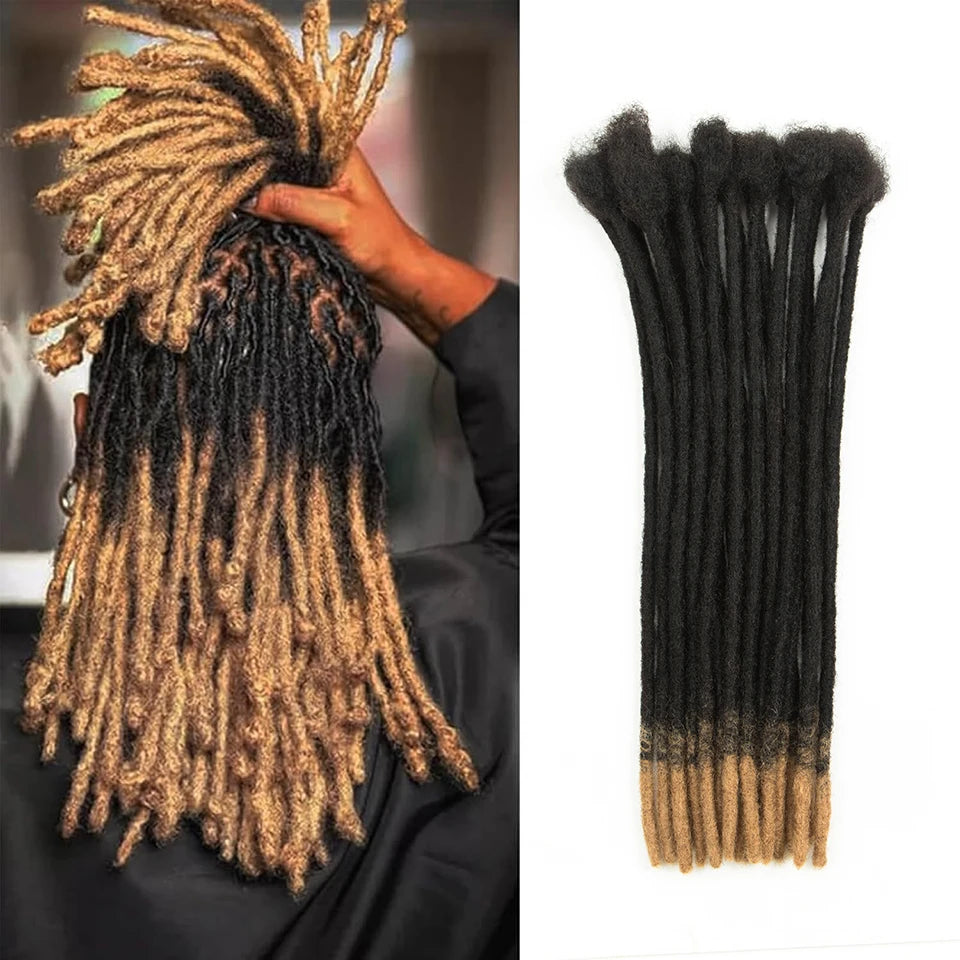 Ombre Brown Loc Extensions Human Hair