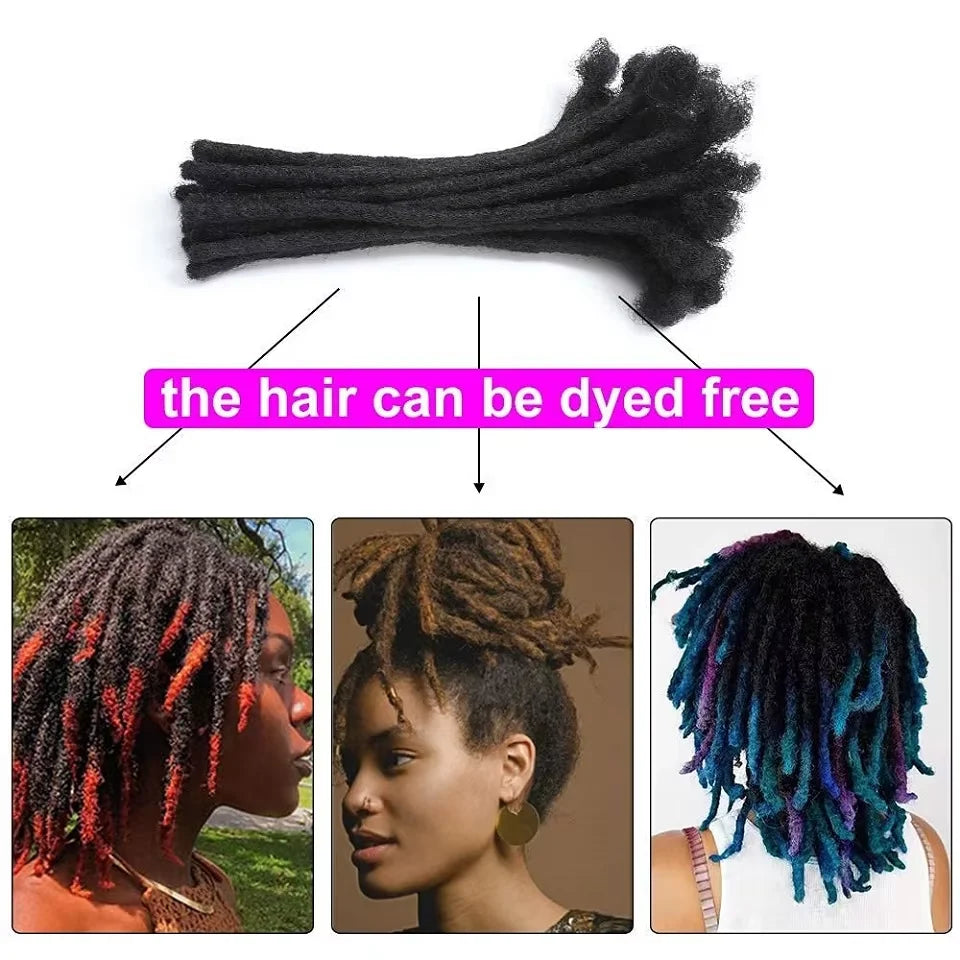 Dreadlocks Virgin Human Loc Extensions 0.6 cm Kinky