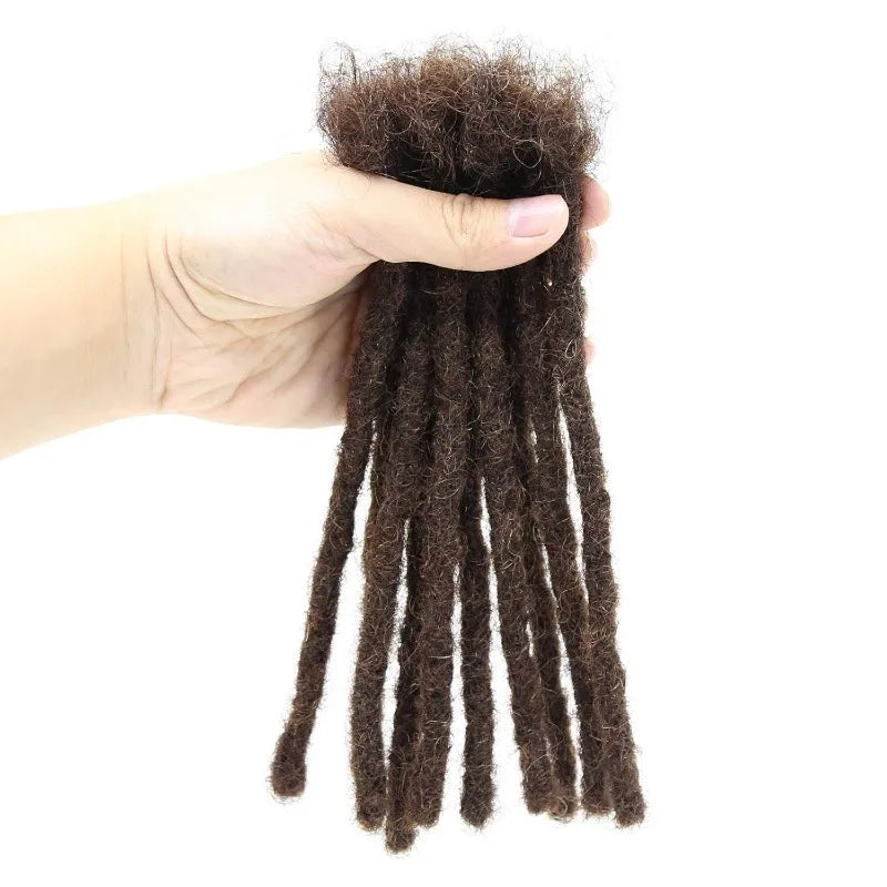 Locs Extensions 100% Human Hair Handmade Dreadlocks Extensions Brown