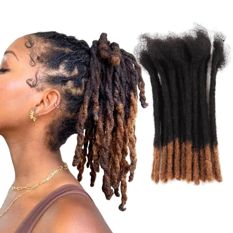 Ombre Brown Loc Extensions Human Hair