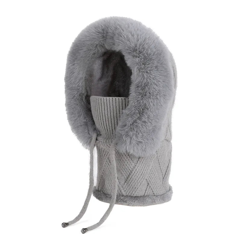 Cagoule à capuche Cozy en mélange de coton pour femme