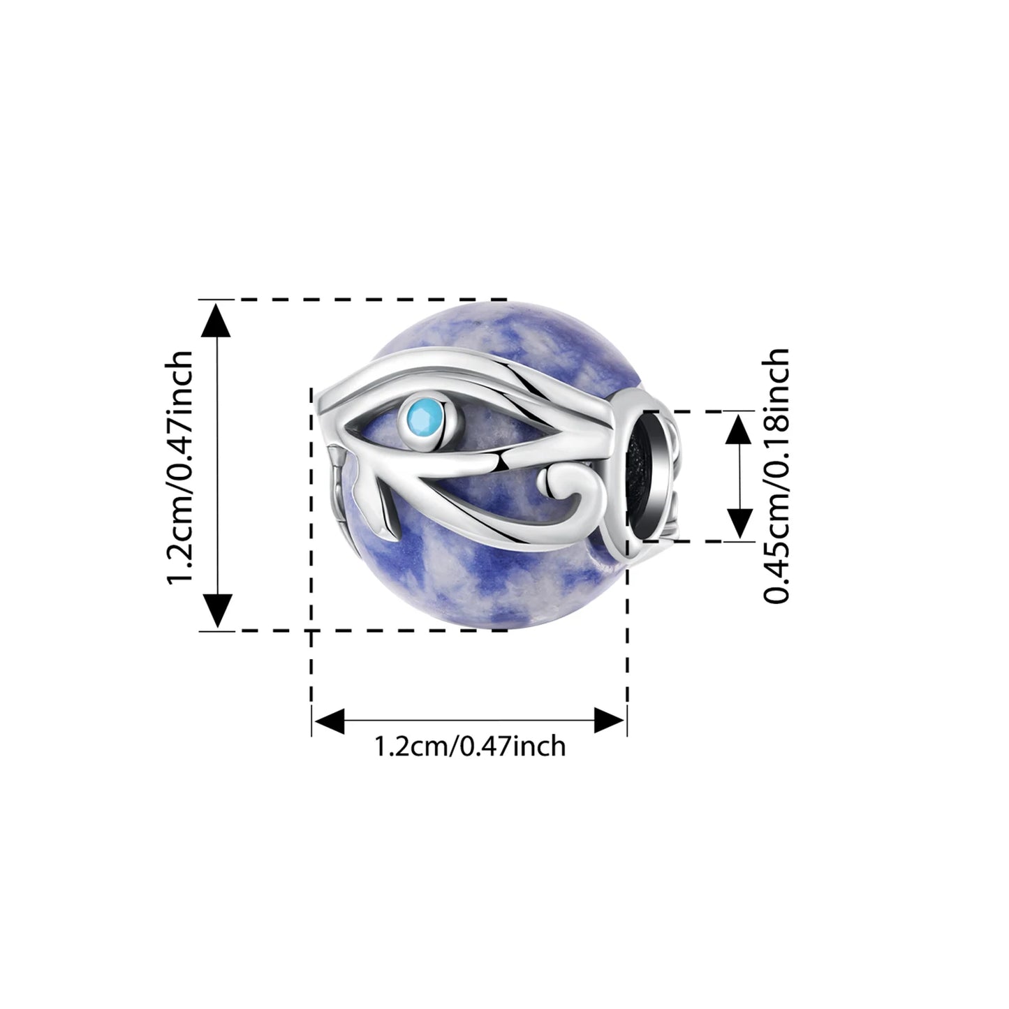 925 Sterling Silver Eye of Ra Sodalite