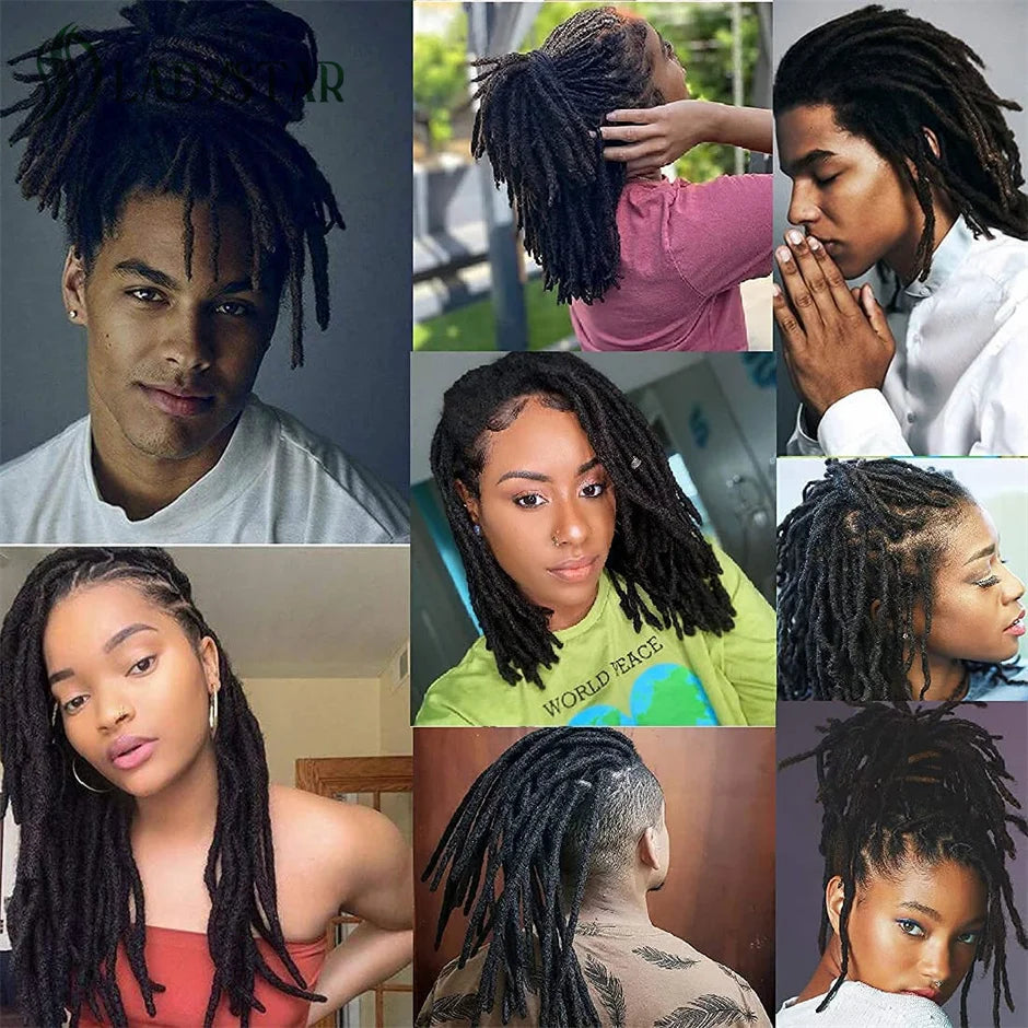 Dreadlock Extensions Human Hair 24 Inch 0.8cm
