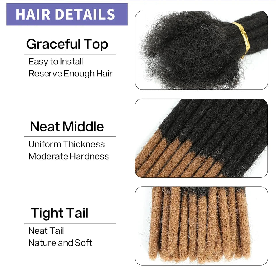 Ombre Brown Loc Extensions Human Hair